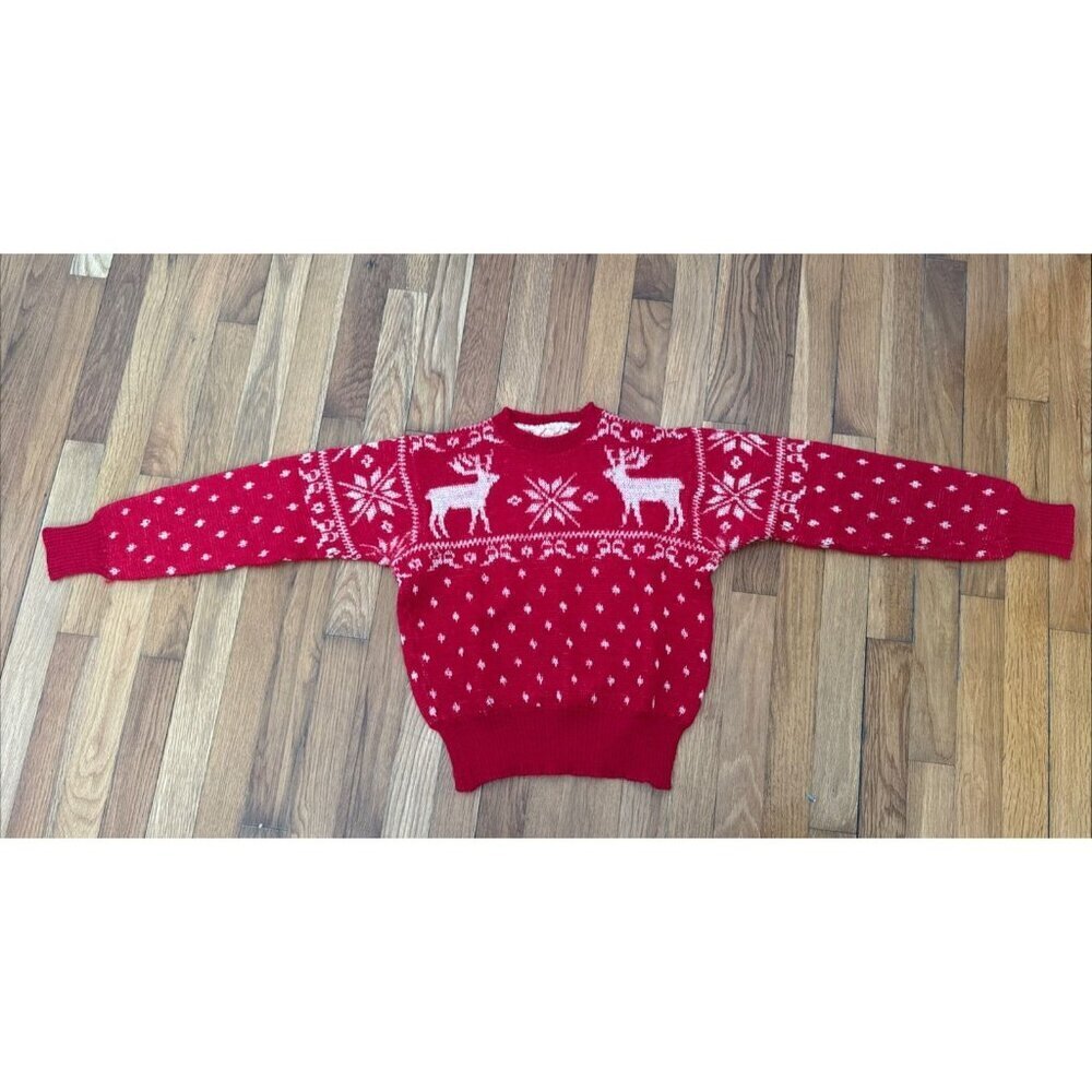 Vintage Jantzen Ski Sweater Women's Red Size 38 XS